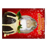 Ollie Christmas Pudding - Rabbit Bunny Bunnies Card