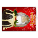 Ollie Holiday Pudding - Rabbit Bunny Bunnies xmas Card