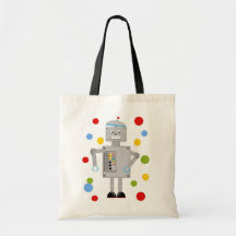 Ollie The Robot Canvas Bag