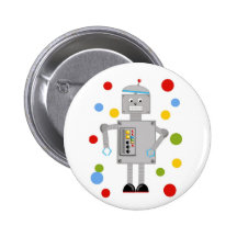 Ollie The Robot Pinback Buttons