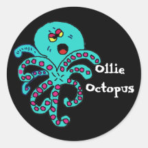 OllieOctopus, OllieOctopus Round Sticker