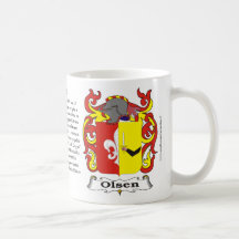 Olsen Family Coat of Arms Mug