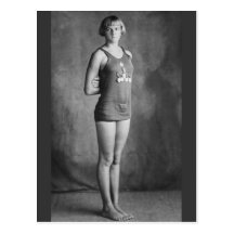 Olympic Champion Swimmer, 1920s Postcard