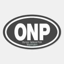 Olympic National Park Oval Stickers