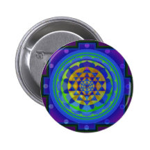 Om (AUM) Yantra mandala Button