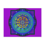 Om (AUM) Yantra mandala Post Card