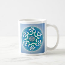 Om Circle Snowflake Mandala mug