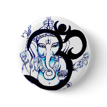 OM  -  Ganesha Button