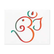 Om-ganpati-green-orange Postcard