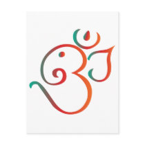 Om-ganpati-green-orange Postcard