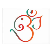 Om-ganpati-green-orange Postcard