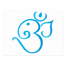Om-ganpati-turqoise Postcards