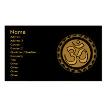 Om Gold Business Cards