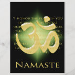 Om in Black & Gold - Namaste Full Colour Flyer