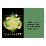 Om in Black & Gold - Namaste Greeting Card