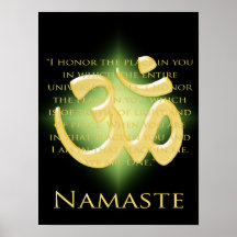 Om in Black & Gold - Namaste Posters