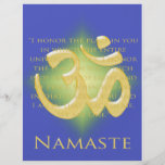 Om in Blue & Gold - Namaste Flyer Design