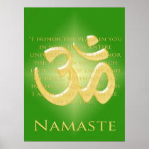Om in Green & Gold - Namaste