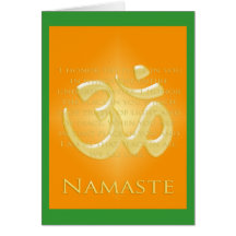 Om in Oranges & Gold - Namaste Cards