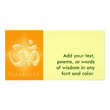Om in Oranges & Gold - Namaste Custom Photo Card