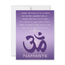 Om in Purples - Namaste Announcements