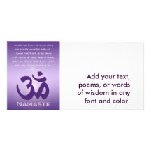 Om in Purples - Namaste Photo Cards