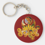 Om Lotus | dark red Key Chain