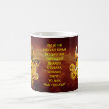 Om Lotus & GAYATRI MANTRA | universe of fire Coffee Mugs