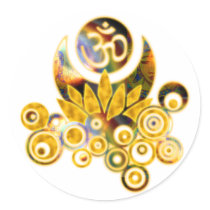 Om Lotus Sticker
