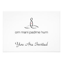 Om Mani Padme Hum - Black Regular style Custom Invitation