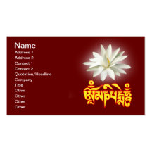 Om mani padme hum mantra business card template