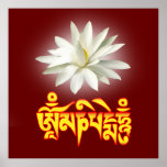 Om mani padme hum mantra poster