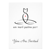 Om Mani Padme Purr - Fancy style text. Personalized Announcement