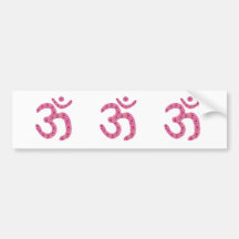 OM MANTRA - Flower Garland based Bumper Sticker
