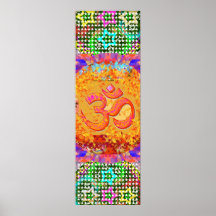 OM Mantra Gold n STARS Poster