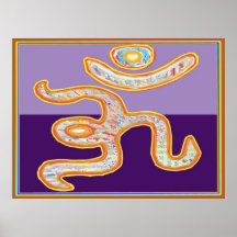 OM MANTRA Gold on HAVENLY PURPLE Posters