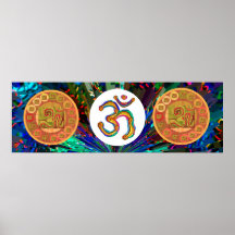 Om Mantra OmMantra Gold Round Print