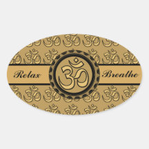 Om Meditation Relax & Breathe Sticker