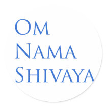 Om Nama Shivaya Round Sticker