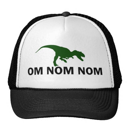 Om Nom Nom Dinosaur Rawr trucker Mesh Hat