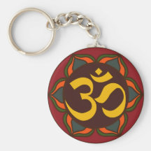 Om Retro Symbol Inner Peace Design! Key Chains