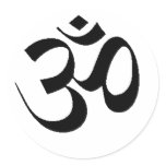 OM - SANSCRIT FOR PEACE STICKERS