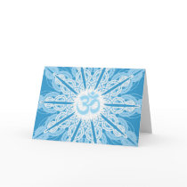 Om Snowflake Holiday Card