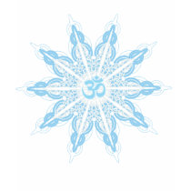 Om Snowflake on Micro-Fibre Sleeveless t-shirts