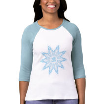 Om Snowflake on Raglan Sleeve Tee t-shirts