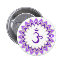 Om Symbol / Crown Chakra Button
