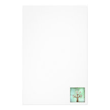 oma heart tree customized stationery