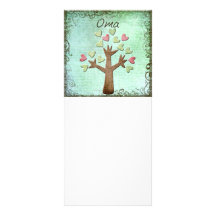 oma heart tree personalized rack card