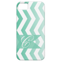 Ombre Chevron Style! | emerald Monogram iPhone 5 Cover