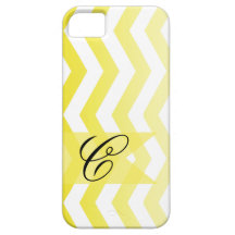 Ombre Chevron Style! yellow Monogram iPhone 5 Covers